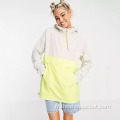 2021 Customization Contrast Color Hoodie Anorak pour femme